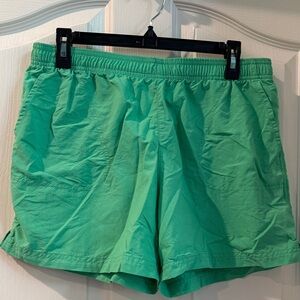 Columbia Bright Green Elastic Waist Shorts